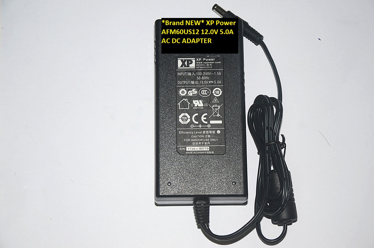 *Brand NEW* AC100-240V AFM60US12 XP Power 12.0V 5.0A AC DC ADAPTER 5.5*2.5/5.5*2.1